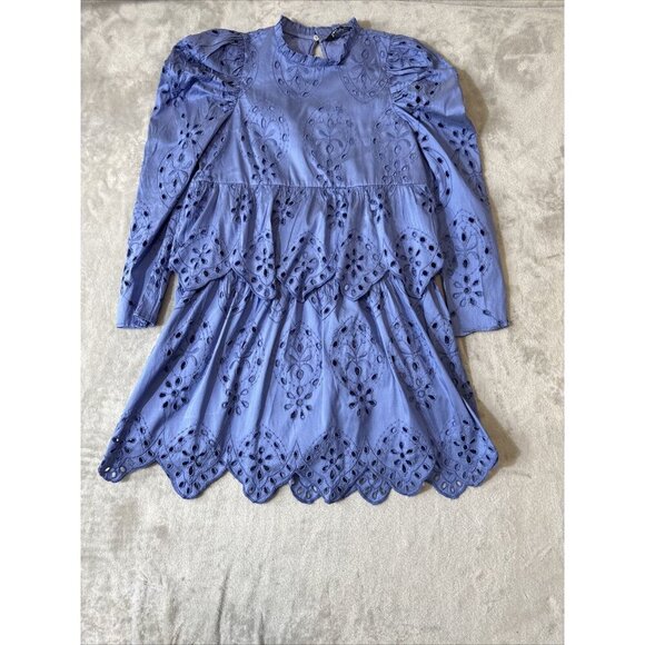 Zara Dresses & Skirts - Women’s Zara Embroidered Eyelet Cut Out Dress Size Small